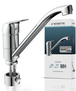 SCHÜTTE MB35210 LUCA abnehmbarer Wasserhahn für die Küche mit Spültischarmatur und flexiblen Schläuchen, Vorfenster-Küch