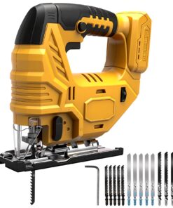 WingFly Stichsäge für Dewalt Akkus mit 3000 SPM und 15 teiligen T-Klingen | Holz-, Kunststoff- und Metallschneidung | Va