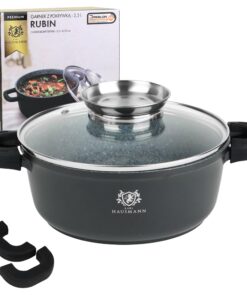 Aluguss Kochtopf - Antihaft Suppentopf mit Deckel - Kochtopf für Induktion - Aromatherapie - Ø 20 cm - |3L