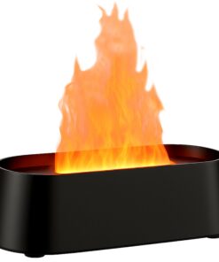 Retoo Aroma Diffuser Flammeneffekt - Ultraschall Luftbefeuchter 250ml für Zuhause, Aromatherapie Raumduft, 14 LED Farben