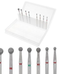 Professionelle Nagelfräser Bits Set für Elektrische Nagelfeile 8 Stück 3/32 Zoll Kugelspitze Diamant Nagelfräser Aufsät