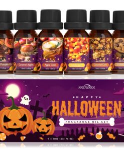 Halloween Ätherisches Öle Set - Seifenduftöl Schokoladen Kürbiskuchen, Karamelläpfel, Miskaramellen, Apfelwein, Karamel