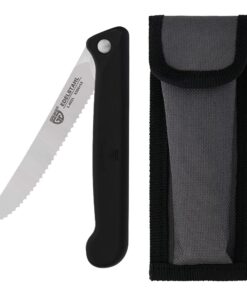 GRÄWE scharfe Klappmesser für Brotzeit mit Etui, klein und praktisch, für Outdooraktivitäten