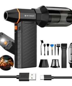 K&F CONCEPT 2 in 1 Magnetischer Elektrischer Staubgebläse & Staubsauger | 300000RPM Air Duster | Wiederaufladbarer Bürst