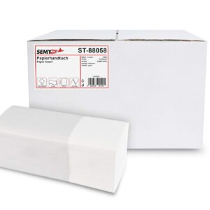 SemyTop Papierhandtücher Hozo, XXL Größen, für Familie, zur Bett- und Badegenuss, 4000 Blatt Reinlichkeit, 2|5 x 22 cm,