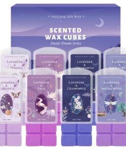 Scentorini Lavendel Duftwachswürfel, Sojawachs Wax Melts für Duftlampe, Kerzen Wärmer - Sandelholz, Salbei, Kamille, Jas