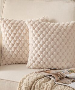 Mandioo superweichen Plüsch Kissenbezug für Couch Sofa Bett 40x40 cm Wohnzimmer Deko Kissenhülle