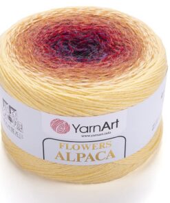YarnArt Blumen Alpaka 20 % Alpaka 80 % Acryl - mehrfarbig Regenbogen für Häkeln - 250 g / 1028 Meter Wintergarn (418)
