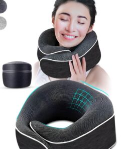 AIRTH® 360° Memory-Foam Reise-Nackenkissen - ultimate Entspannung für Reisende - stützend und praktisch durch den waschb