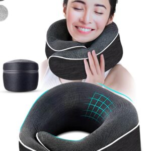 AIRTH® 360° Memory-Foam Reise-Nackenkissen - ultimate Entspannung für Reisende - stützend und praktisch durch den waschb