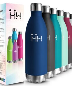 HoneyHolly Edelstahl Trinkflasche 1L BPA-Frei Auslaufsicher Thermosflasche für Sport Fitness Gym