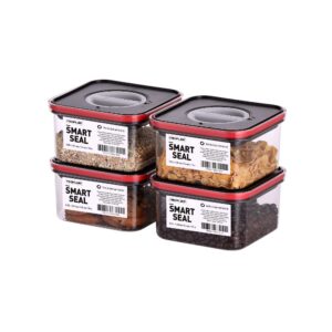 Neoflam® Smart Seal Vorratsdosen Set 4tlg BPA-frei, luftdicht, spülmaschinenfest, Nuss- und Süßigkeitenbox, 4x 0,55L