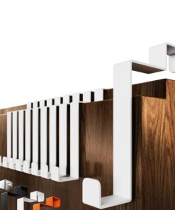 4smile Türhaken Innenseite aus Edelstahl - Flexibel zum Einhängen, hochtragfähig, Weiß - Ideal für Türgarderobe, Robuste