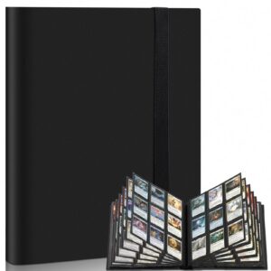 Mlikero Sammelalbum Karten + Sammelheft Sammelkarten Ordner + Geschenk für Karten Sammler und Kinder Geburtstag (Schwarz