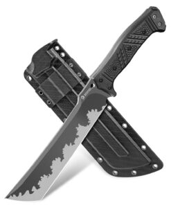 NedFoss FÖRSTER Machete: Solides Outdoor-Messer für Gartenarbeit undBushcraft, 37,5CM großes FULL TANG Machete aus einem