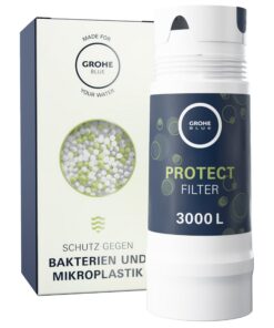 GROHE Blue UltraSafe Protect filter 40575002 99,999% Bakterien & Mikroplastik, 3000l Kapazität, Bleigehalt senkt um 99,5