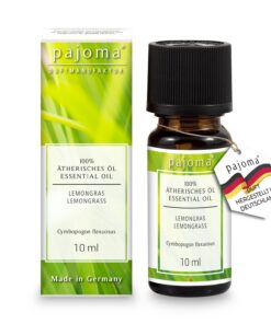 Pajoma® Duftöl Lemongras 100% Naturrein 10 ml | Aromatherapie, Duftlampe, Massage | Premium Qualität