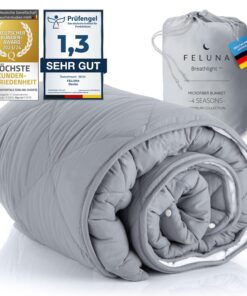 Feluna® Bettdecke 4-Jahreszeiten; Atmungsaktive Winter- & Sommerdecke; Zweiteilige Schlaf-Decke für Erwachsene & Kinder