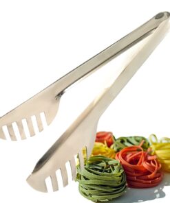 Kerafactum Pastaheber Spagetti Zange Edelstahl | Hochglänzend für Nudel Heber 24 cm Kerafactum Pastaheber Spagetti Zange