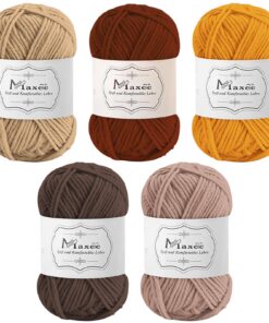 Maxee Häkelgarn: Knäckbare Acryl Wolle für Stricken und Häkeln, Baumwollmix Garn zur Handarbeit #15 GRS