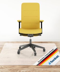 Floordirekt Hartböden Bodenschutzmatte Neo halbtransparent - Bürostuhlunterlage Stärke 1,5 mm - 114 x 50 cm