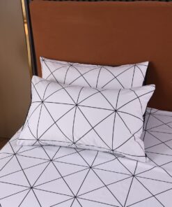 Luofanfei Schwarz-Weiß Kariertes 40x80 cm Kopfkissenbezug für Landhausstil 2er Set mit Umschlag