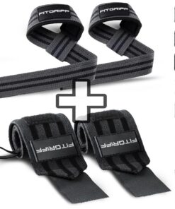 Fitgriff® Krafttraining Bandagen Zughilfen - für Männer und Frauen - zur Kraftsport-Training-Optimierung - 2er Set