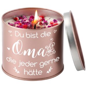 PRSTENLY Beste Geburtstagsgeschenke für Oma Duftkerze Ruhestand