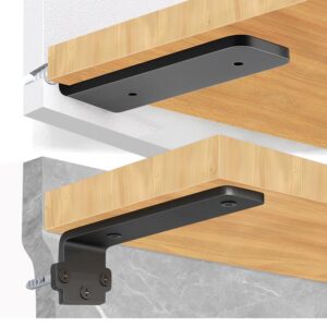 NPOIAUG Regalhalterung, Tragkraft 70 KG für Schwerlast, 15/20/25 cm, Wandmontage (2pack) (15cm)