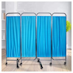 Mobilier Sichtschutz 4 Paneelen Raumteiler für Schönheitssalon | Klappbarer Raumteiler mit Stehtür Sichtschutz 4 Paneel