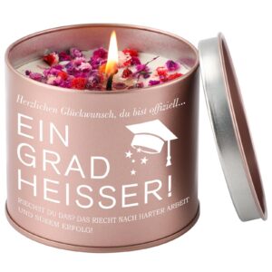 PRSTENLY Abitur 2025 Geschenk Bestandene Prüfung Kerze aus Metall Geschenke für Frauen
