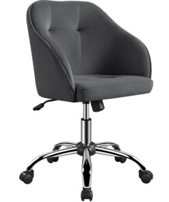 Yaheetech Homeoffice Stuhl, höhenverstellbar Drehstuhl für Arbeitszimmer und Schlafzimmer, komfortable Samtbehaรอง, bela