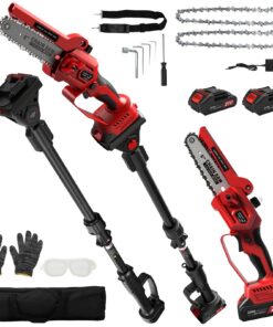 WingFly Akku Teleskop Hochentaster - 4,0Ah 6 Zoll Kettensäge für Garten - 4,5m Arbeitslänge, Bürstenlos, Automatisches Ö