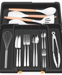 Multidirektional Erweiterbarer Besteckkasten mit 4-7 Fächern für Küchenschubladen – Organisiert Besteck & Utensilien
