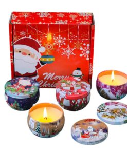 Aromatherapie-Kerzen-Set Geschenk für Yoga und Meditation mit Weihnachtsduft, |5OZ Jar Kerzen, 4 Stück