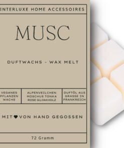 Interluxe angenehm duftend Duftwachs Melts 100% pflanzlich Musc Waxmelt