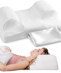 YourFacePillow Rückenschläfer-Schönheitskissen, Kontur-Memory-Schaum, Ideal für Menschen mit Hals- und Rückenschmerzen,