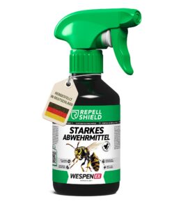 RepellShield® Natürliches Wespenspray - Effektiv gegen Wespen - Zu Hause und im Garten - Zitrusduft - 250ml