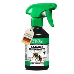RepellShield® Natürliches Wespenspray - Effektiv gegen Wespen - Zu Hause und im Garten - Zitrusduft - 250ml