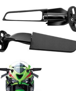 WingFly Motorrad Spiegels unten mit 360° für Motorroller, Motorräder und ATV | WingFly Universeller Faltbarer Rückspieg