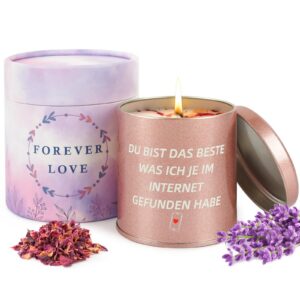 MACTING Lavendel Duftkerze Geschenk für Liebespärchen, Weihnachten und Hochzeitstage - Frauen & Männer