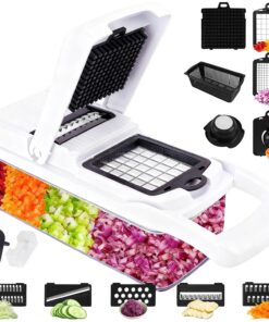 15 in 1 Gemüseschneider mit 7 Austauschbaren Klingen für Gemüse Obst Karotten Kartoffeln