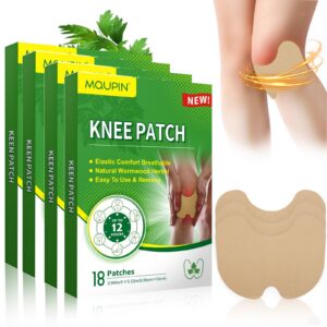 MQUPIN Knie Schmerzlinderung Patch, 72 Stück Schmerzlinderung Patches, Wormwood für Knie, Rücken, Nacken und Schulter -