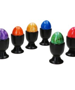 MamboCat Panther Eierbecher 6er Set schwarz | Matte Steingut für 6 Personen | Perfekt für Brunch & Buffet