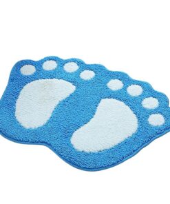 SHANNA Rutschfeste Badematte (Blau, 40 x 60 cm) saugfähige Fußmatte für Dusche und Badezimmer