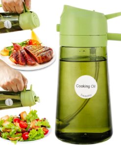 Kochöl 2-in-1 Ölsprüher undspender (Grün + Dunkelgrün) - praktisch für jede Küchenforderung | Küchenölsprüher 2-in-1 mi