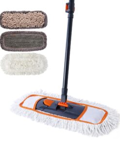 CLEANHOME Wasserklimmende & Trockenmopps - ideal für Hardwood, Marble und Tileböden,Perfect für Hausreinigung,3 wechselb