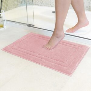 Decomira rutschfest Badematte WC-Teppich | Waschbar für Badezimmer | Rosa 40x60 cm