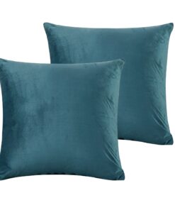 Damier Plüsch Kissenbezug 40x80cm Petrol Blau Flanell Biber Flauschig 2er Set Winter Zierkissenbezug, Flauschig Biber Fl