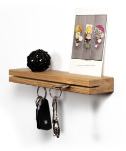 Woods Schlüsselbrett Holz Eiche Magneß-Ablage 30cm modern für Designer | Woods Holzschlüsselbrett Eiche 30cm mit Magnet